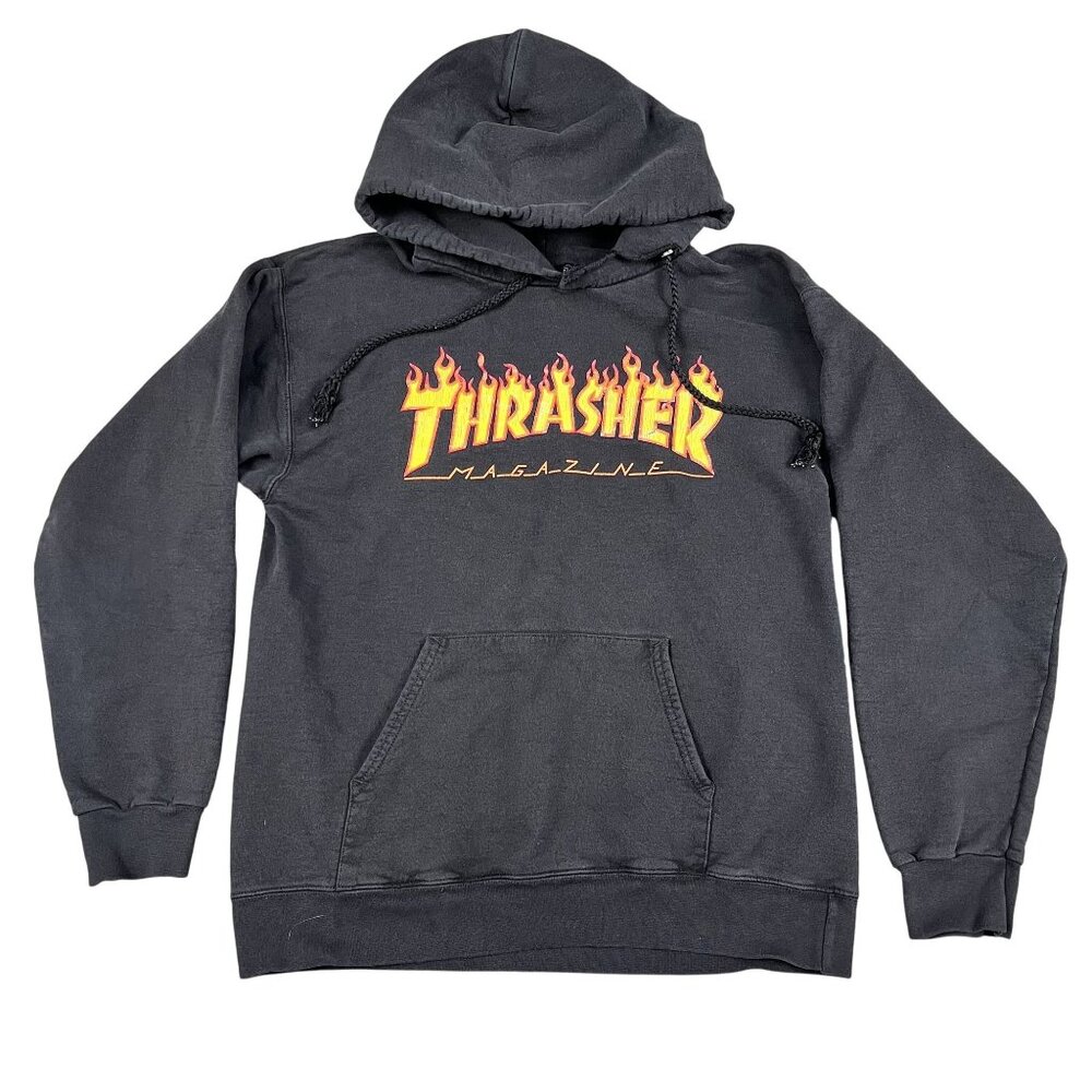 Thrasher Magazine Skater Black Hoodie Sz Small